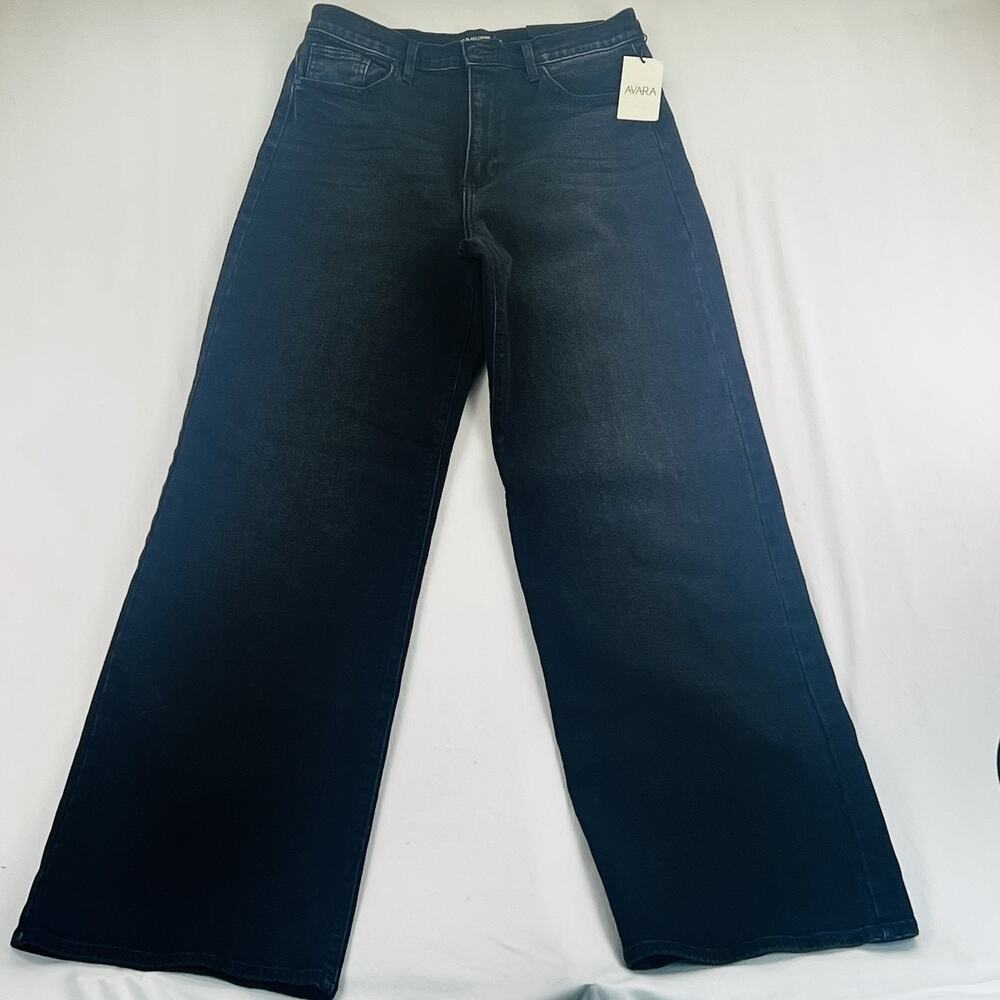 NWT Just Black Denim Wide Leg Jeans Women’s 29 Black High Rise USA - Picture 2 of 10